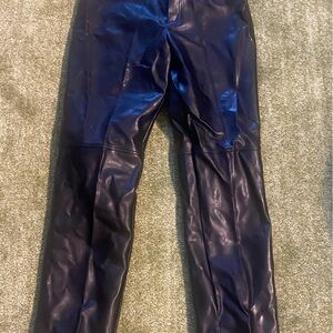 Men’s Black Pleather Pants. Size 34. Flashy!!